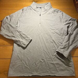 Peter Millar 1/4 zip pullover merino wool blend gray large
